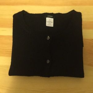 J Crew Black Long Sleeve Thin Wool Sweater